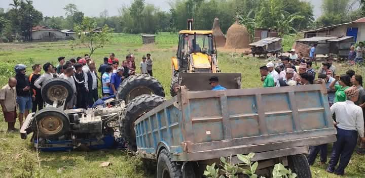 मोरङको ग्रामथानमा ट्याक्टर दुर्घटनामा चालकको मृत्यु
